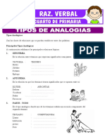 Tipos de Analogias para Cuarto de Primaria