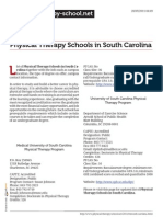 Physical Therapy Schools in South Carolina