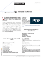 Physical Therapy Schools in Texas