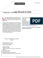 Physical Therapy Schools in Utah