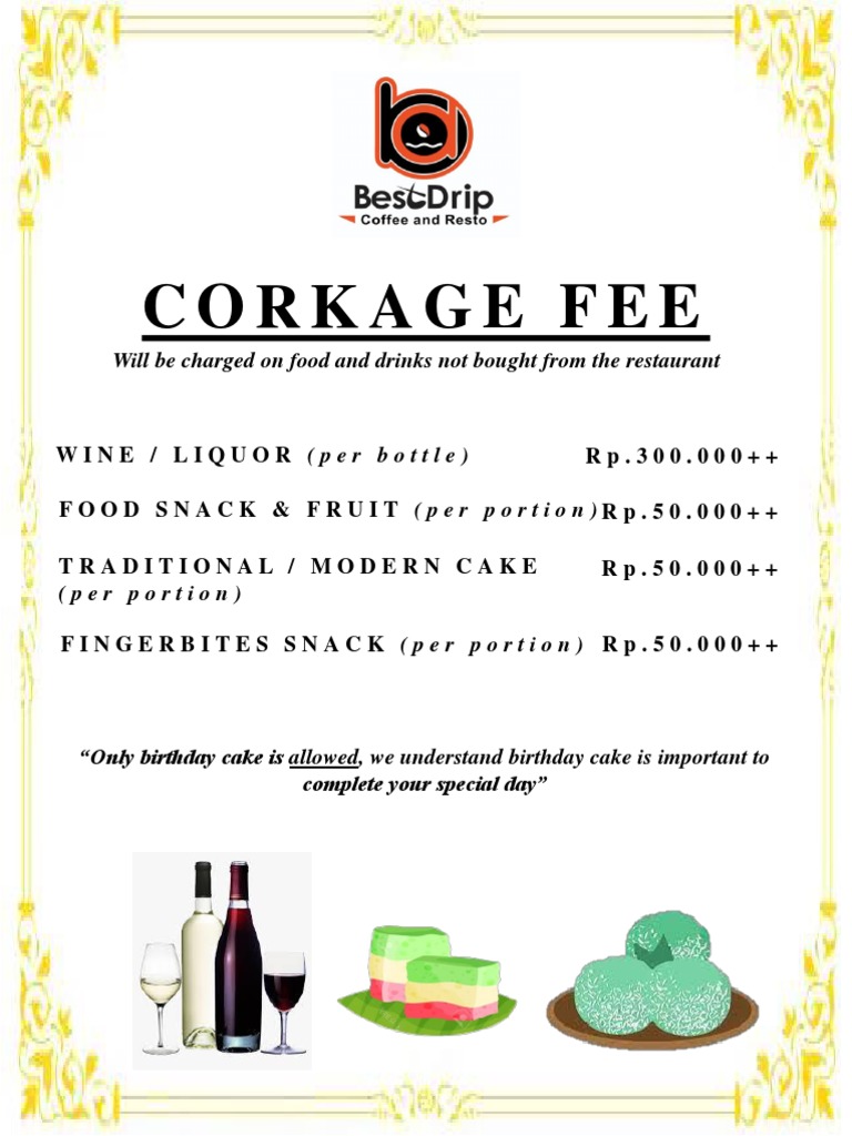 Corkage Fee Bestdrip 2023 PDF