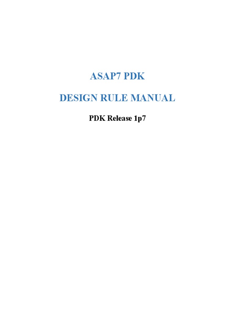ASAP7 PDK Design Rule Manual | PDF | Length | Polygon