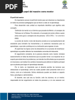 Lectura 1 El Papel Del Maestro Como Mentor
