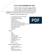 Inventario Al 31 de Diciembre Del 2021