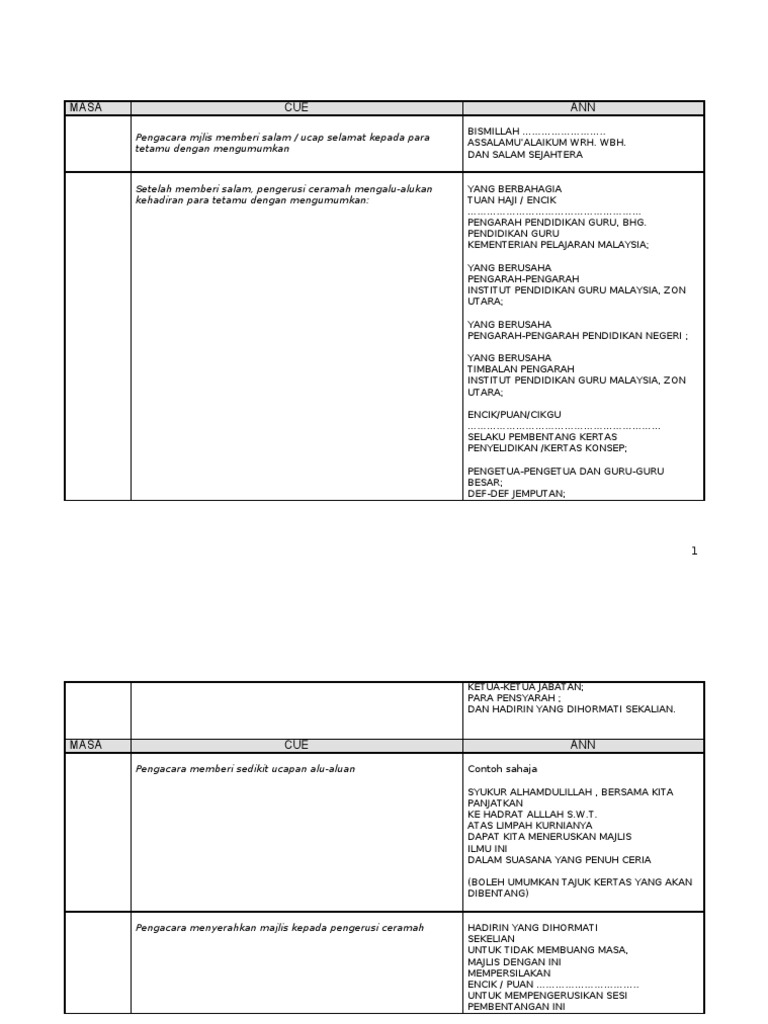 Teks Pengacara Majlis  PDF