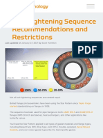 Bolt Tightening Sequence Recommendations and Restrictions - Hex Technology