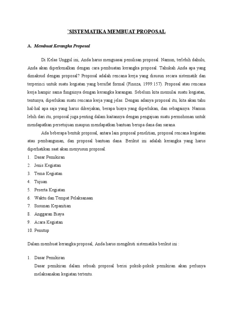 Cara Buat Proposal | PDF