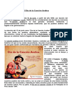 15 de Junio Día de La Canción Andina