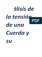 Análisis de Una Cuerda y Su Frecuencia de Vibración