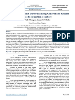 Sense of Efficacy and Burnout Among General and Special Needs Education Teachers