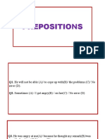 Error Spotting Prepositions