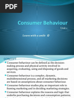 Consumer Behaviour - Unit 1