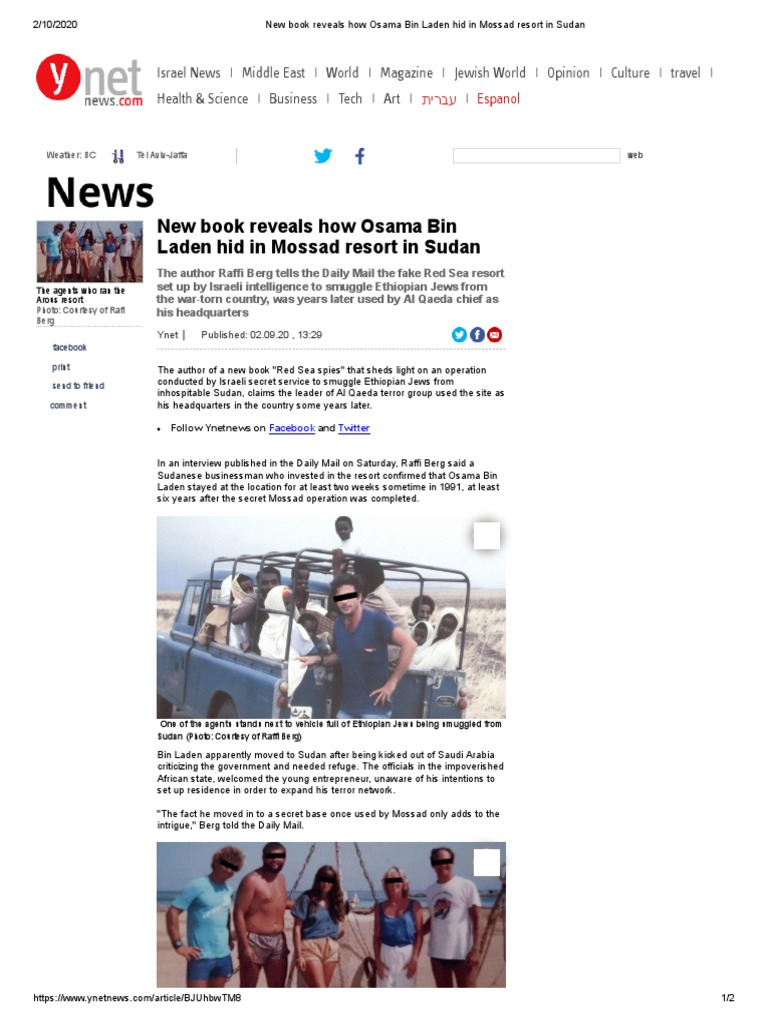 Red Sea Diving Resort PDF Mossad