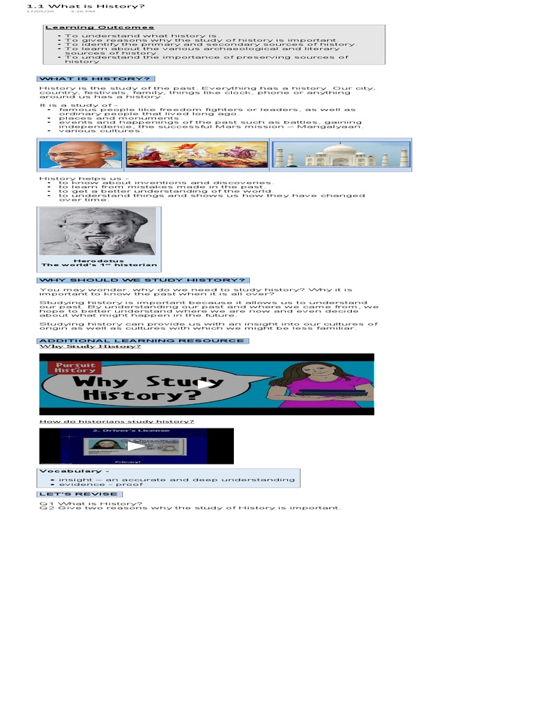 1 1 What Is History PDF