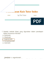 KUIS INDUS TUTOR APT 60 (Perhitungan Kimia, Analisis Kimia, Biofar, FTIR) Sabtu 11 Sept 2021