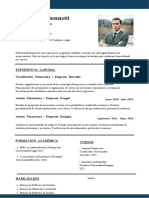 Curriculum Profesional Hombre Ejecutivo Con Foto Formal Azul