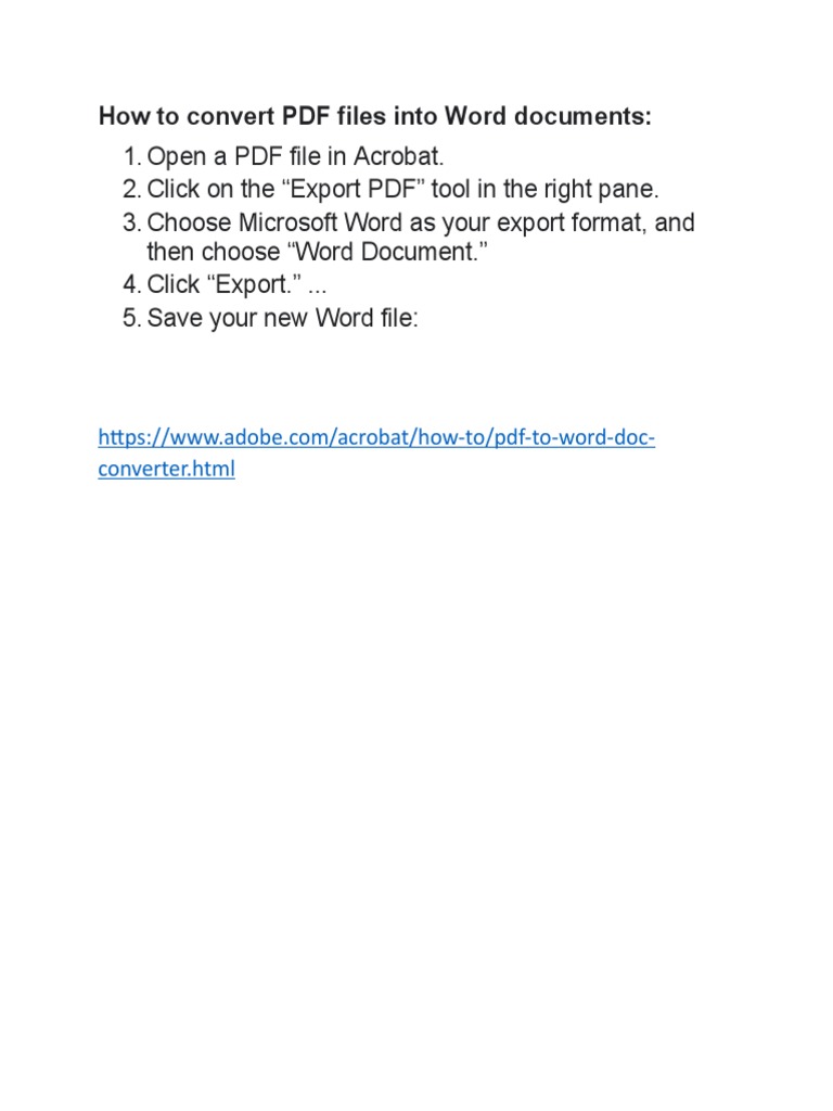 How To Convert PDF Files Into Word Documents | PDF