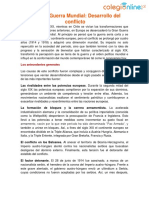 Primera Guerra Mundial Desarrollo Del Conflicto