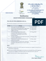 Notification QIP Admission AY 2023 24