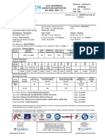 EN 10204: 2004 - 3.1 Inspection Certificate: Test Sertifikasi