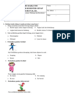 Soal PTS PJOK Kelas 3 Semester 2