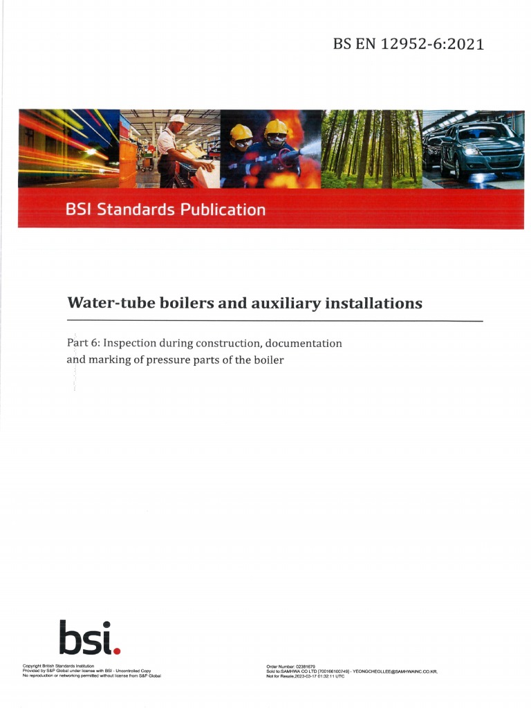 En 12952-6 2021 | PDF