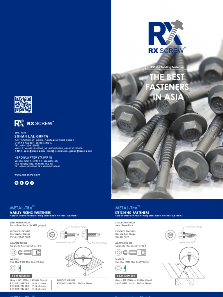 RX Self-Drilling Screw Catalogue | PDF | Screw | Building Materials