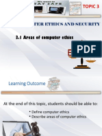 3.1 Areas of Computer Ethics