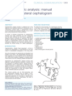 Cephalometric Analysis Manual Tracing of A Lateral