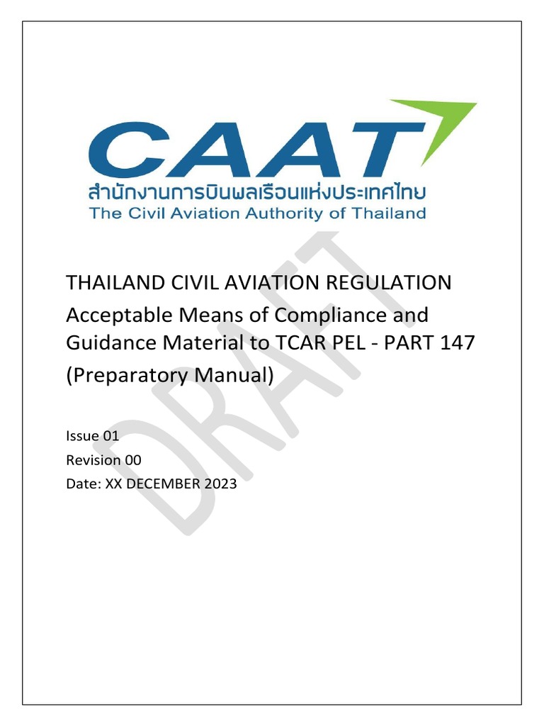 TCAR 1 - Part 147 AMC - GM V3.0 - VER FINAL | PDF | Simulation | Audit