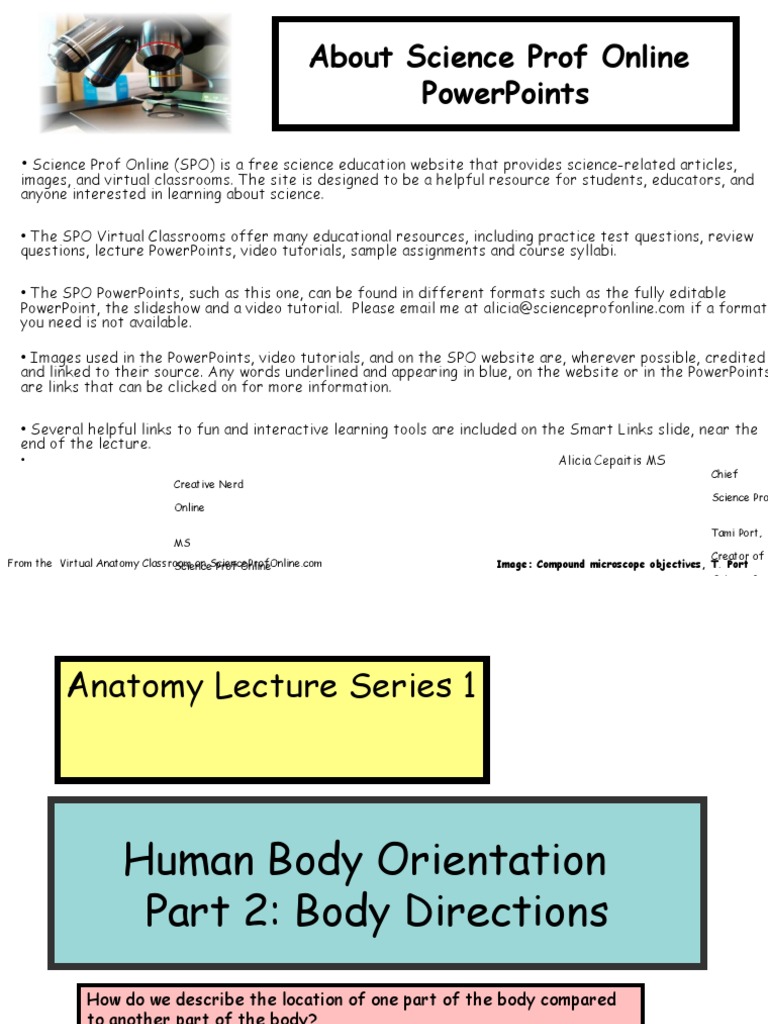 Understandin Anatomical Terminology Directional Terms Biology Diagrams