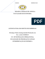 PROBLEMA DE DUALIDADE Interpretação Economica11