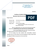 Certificate of Stability UKRAIN Mezzanine Steel Structure DWS-2022 .