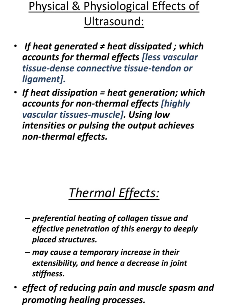 Ultrasound: Thermal and Non-Thermal Effects | PDF | Ultrasound | Healing