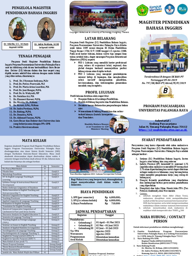 Magister Pendidikan Bahasa Inggris UPR | PDF
