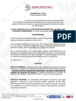 Acuerdo. No. 15-20 Exoneración Preparatorios