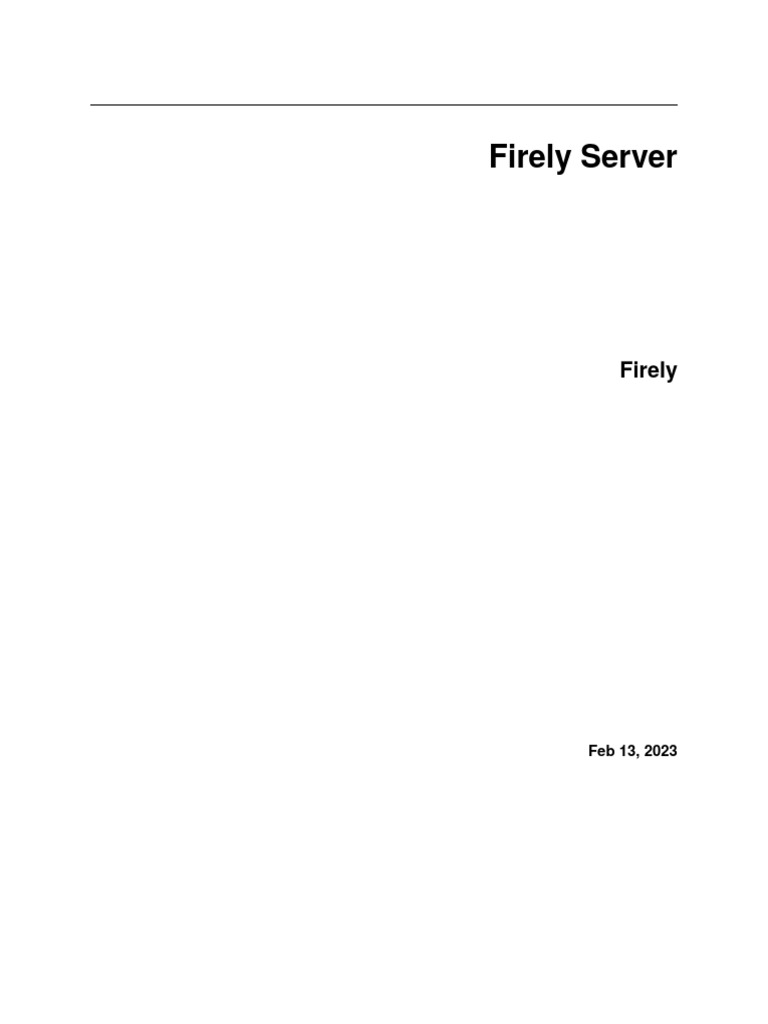 Docs Fire Ly Firely Server en 5.0b1 | PDF | Mongo Db | Databases