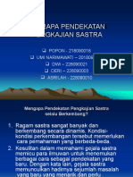 Pendekatan Dalam Pengkajian Sastra