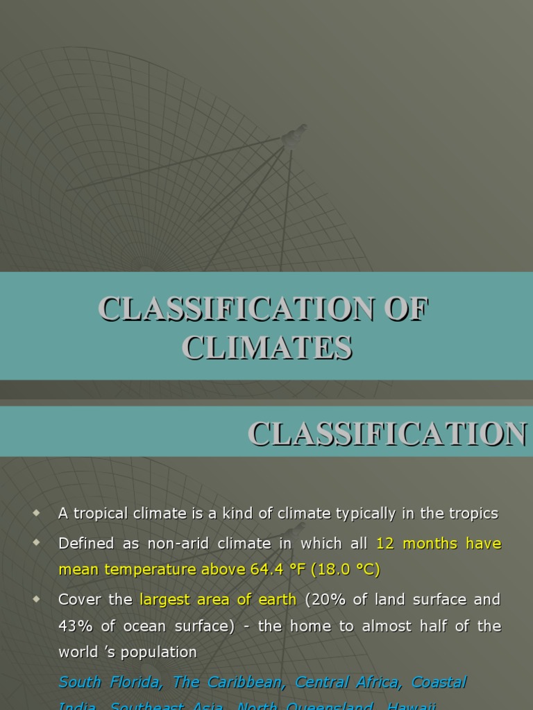 Classification of Climate PDF Climate Desert