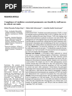 Compliance of Ventilator Associated Pneumonia Care Bundle by Staff Nurses in Critical Care Units