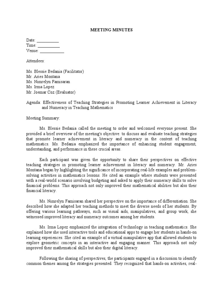 Collegial Discussion Sy 2022 23 1 PDF Educational Assessment