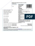 PAN Application Acknowledgment Receipt For Form 49A (Physical Application)