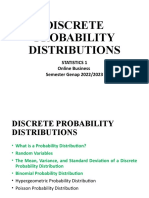 Statistics 1 - Sesi 8 - Discrete Probability Distributions