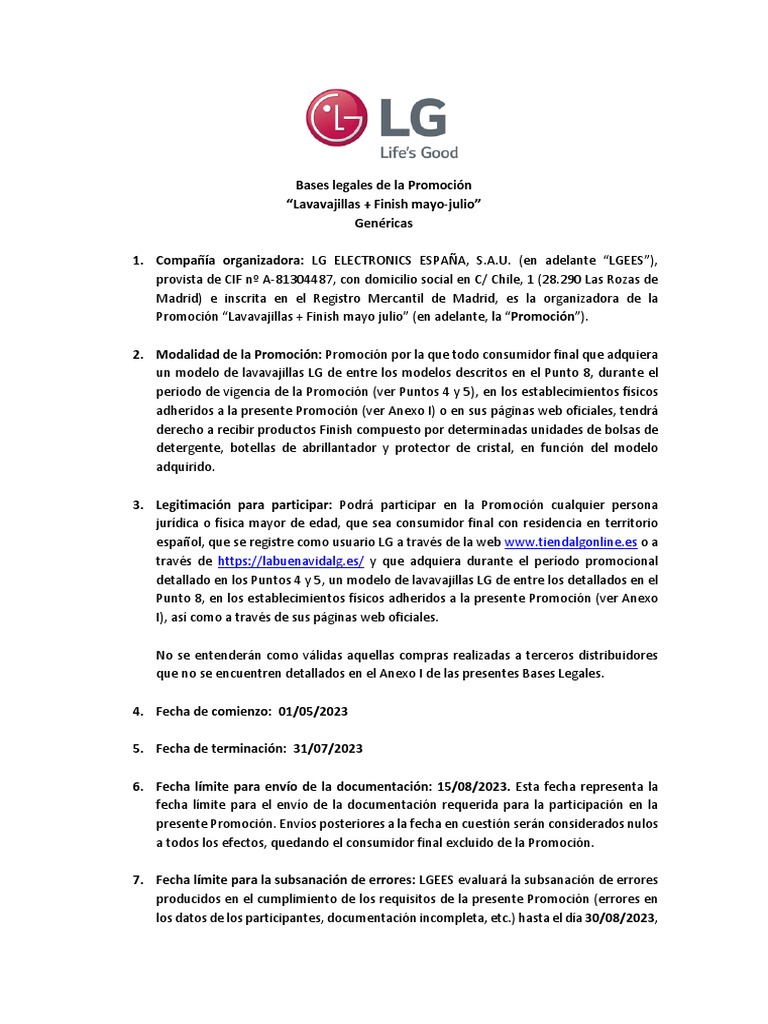 BBLL Promo Lava | PDF | Lavavajillas | Privacidad de la información