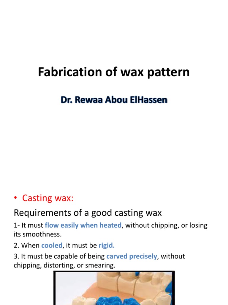 Wax Pattern PDF Dentistry Branches Mouth