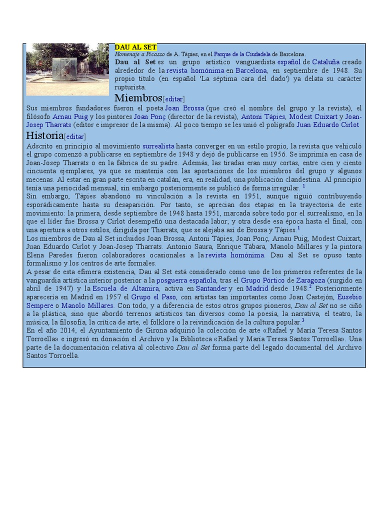 Dau Al Set | PDF | Movimientos de arte | Cataluña