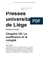 Montherlant Et L'antiquité - Chapitre VII. La Souffrance Et La Volupté - Presses Universitaires de Liège