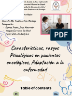Carasterisitcas, Rasgos Psicologicos en Pacientes Oncologicos - Adaptacion A La Enfermedad