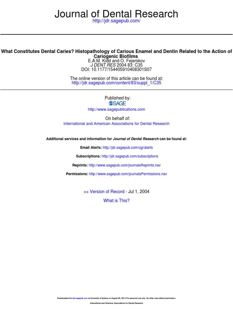 Understanding Dental Caries and Biofilms | PDF | Tooth Enamel | Dentin
