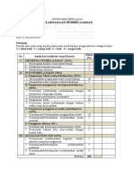 Instrumen Penilaian Pelaksanaan Pembelajaran